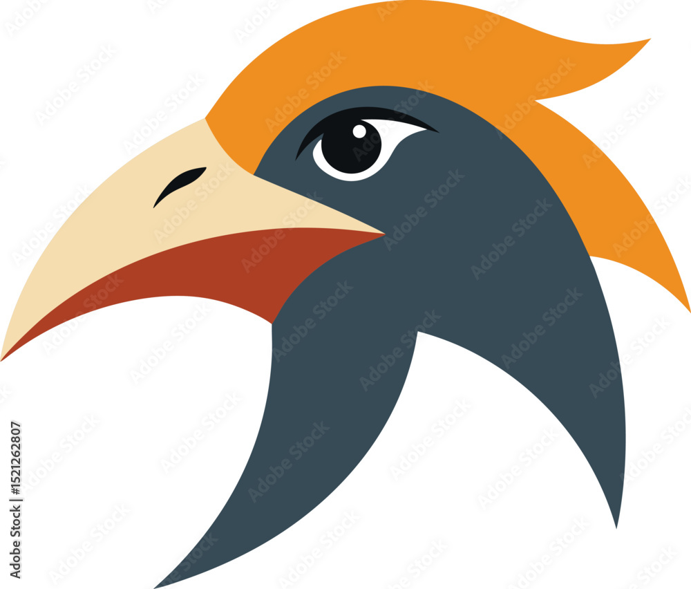 Naklejka premium illustration of a cartoon bird