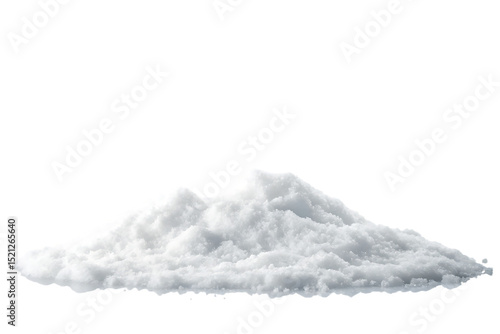 realistic pile of snow with soft textures and shad  isolated on white background PNG