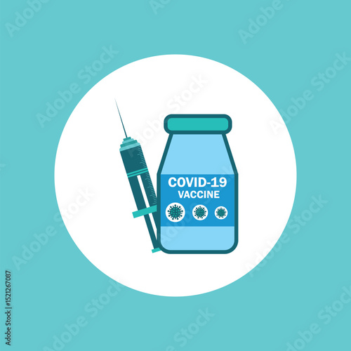 Covid-19 Coronavirus Vaccine and Syringe