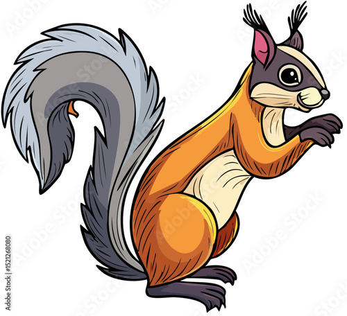 Cute Cartoon Squirrel