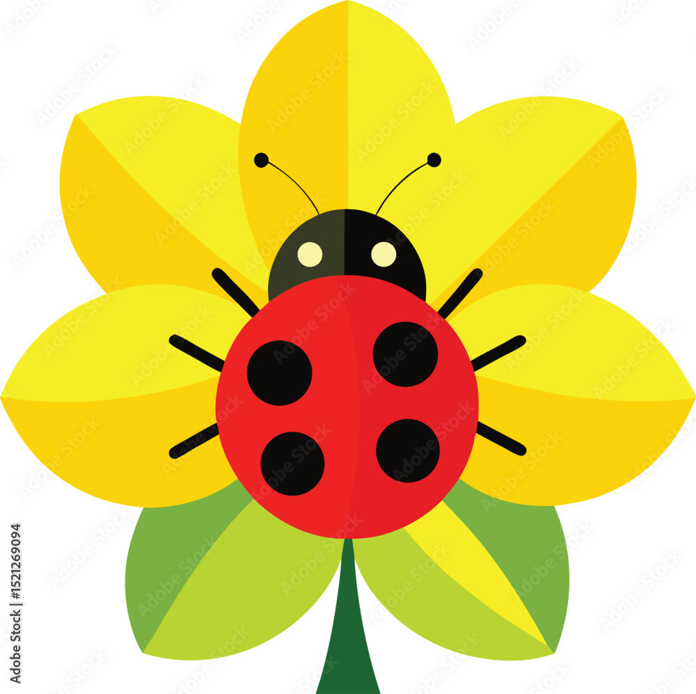 Obraz premium vector illustration of a ladybug