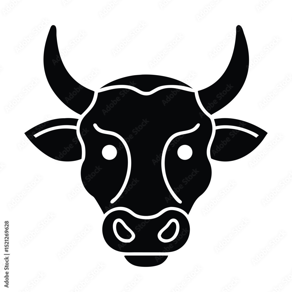 head of a cow vector head of a cow vector