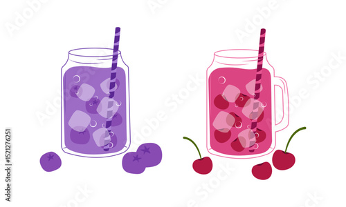 Cocktails in jam jars. Jargarita