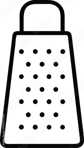 Isolated kitchen grater vector icon illustration for food preparation and cooking needs