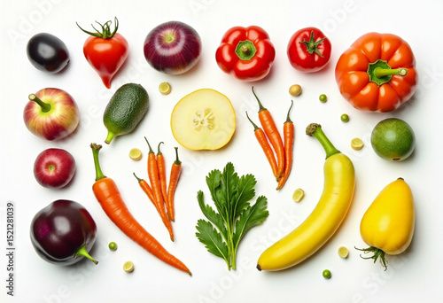 Bright Vegetable Layout with Copy Space