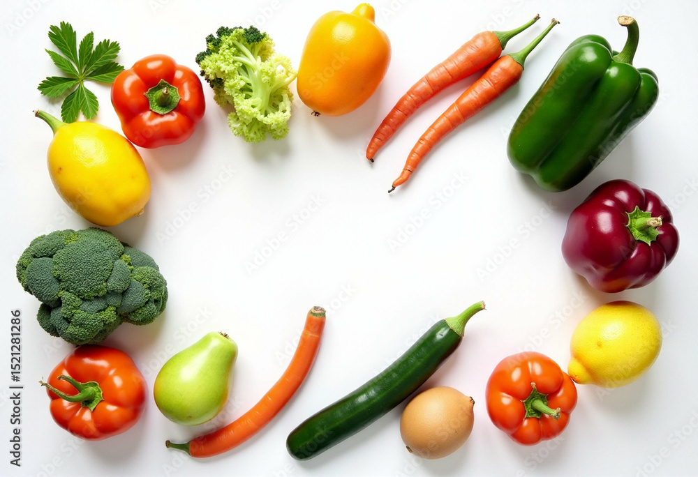Fresh Vegetables Frame in Natural Light Fresh Vegetables Frame in Natural Light