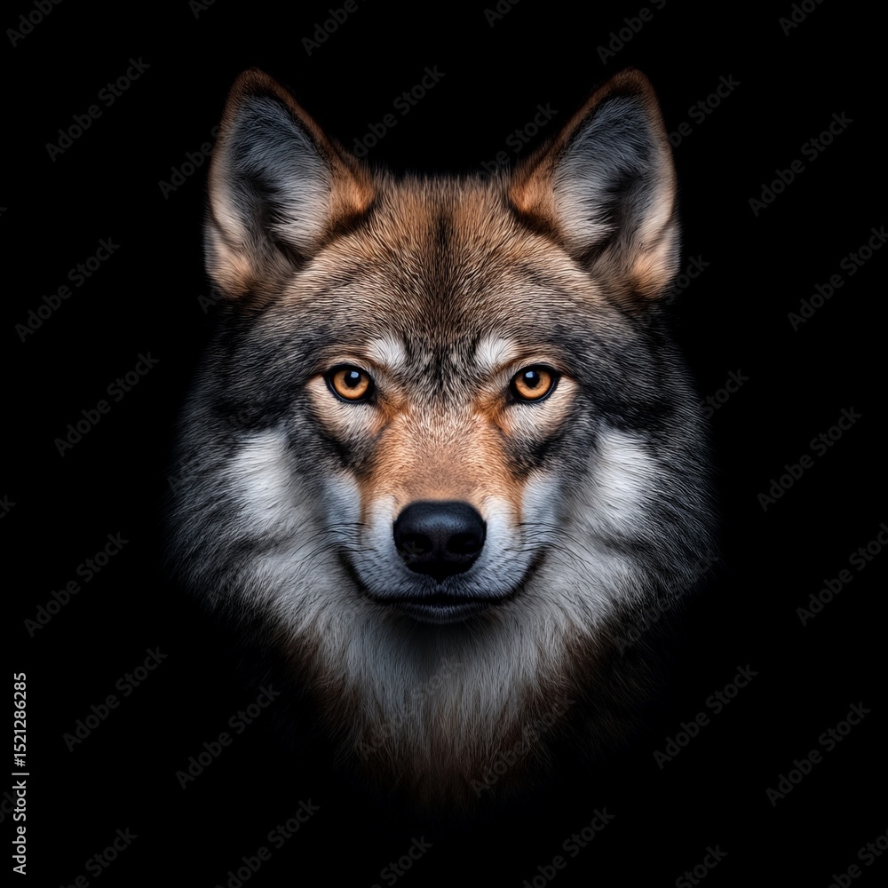 Fototapeta premium Majestic Indian Wolf in Dark Fantasy Environment for Adventure Planning