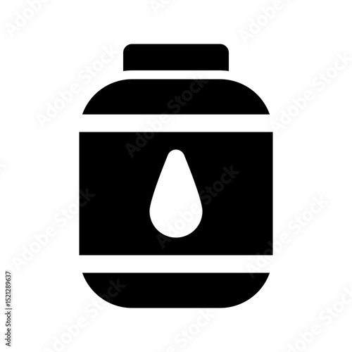Syrup bottle glyph icon. Perfect for pharmacy apps or health UI.