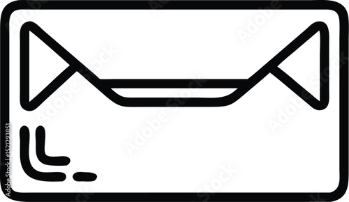 Envelope vector icon for email marketing and direct mail campaigns in modern line art style