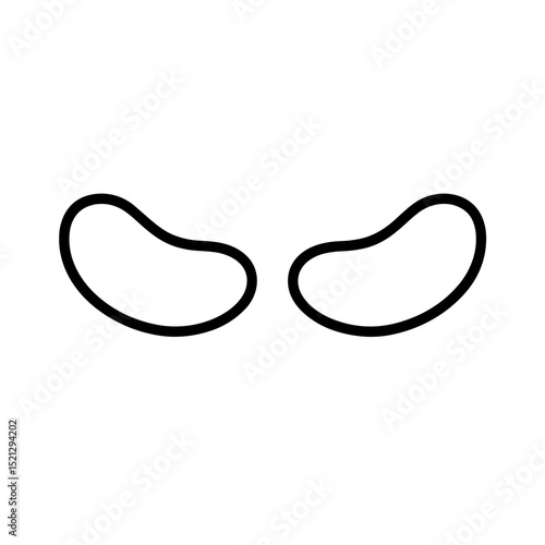 Under eye patches outline icon
