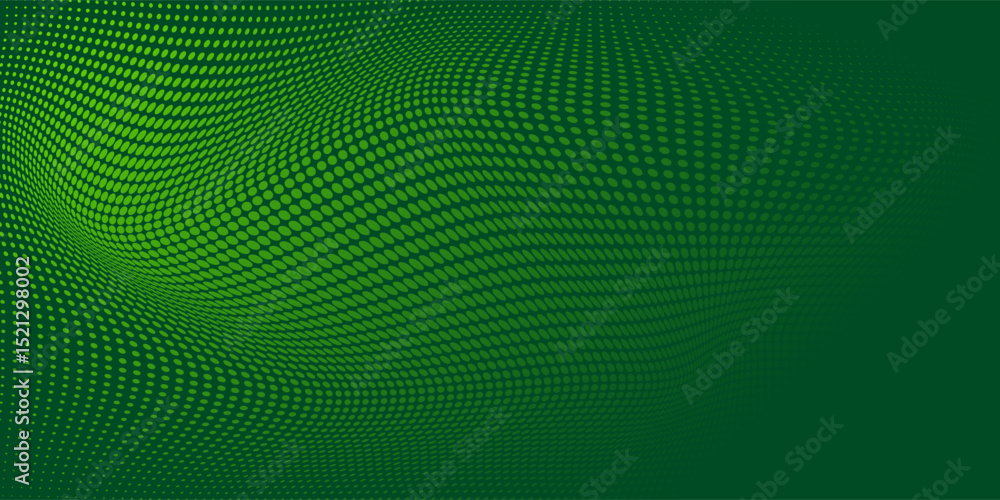 Fototapeta premium Dynamic Green Dot Gradient Abstract