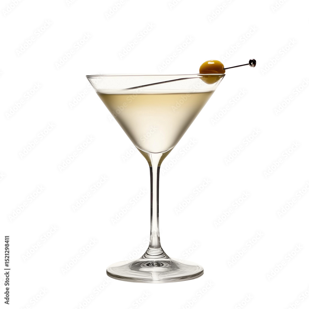 Martini served in a clear cocktail glass Martini served in a clear cocktail glass