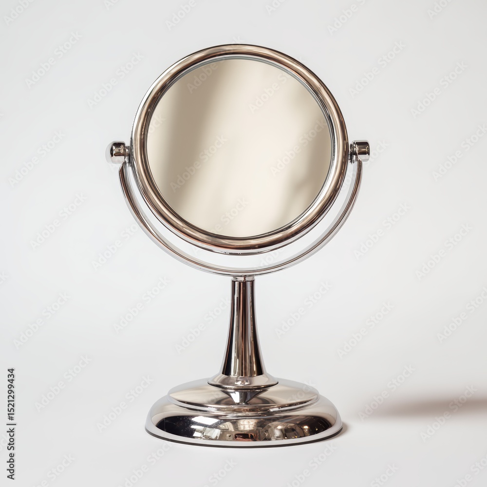 Travel-size makeup mirror isolated on clean white background Travel-size makeup mirror isolated on clean white background