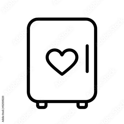Skincare fridge outline icon