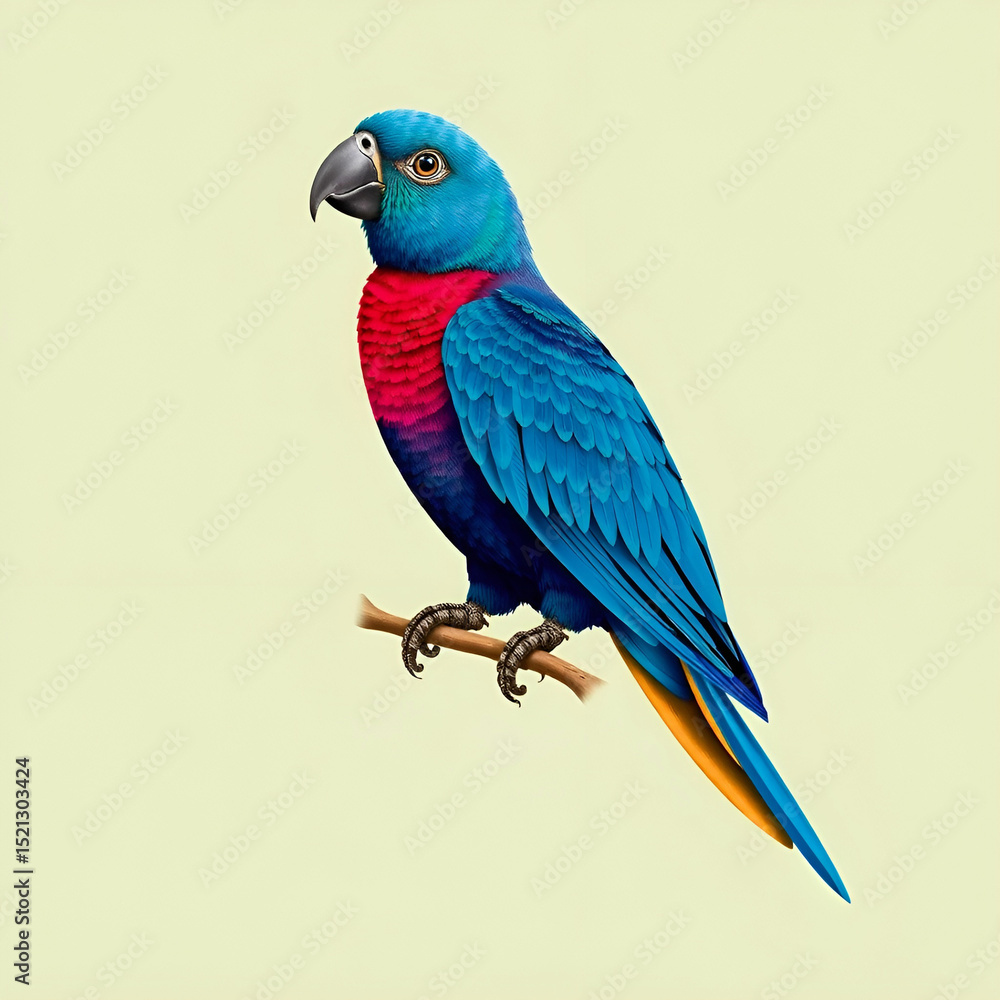 Naklejka premium Flux Schnell A colorful and detailed illustration of Psittacu