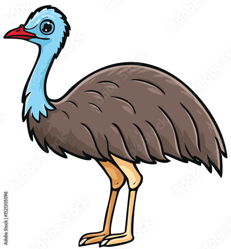 Friendly Emu Illustration