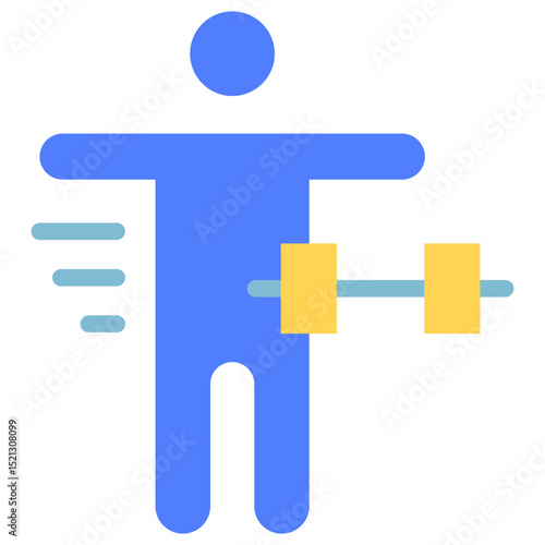 aerobics flat icon