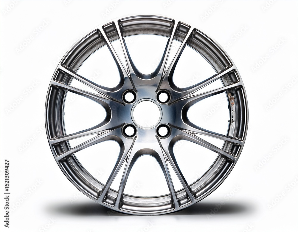 Obraz premium car metal disc rims isolated on a white background