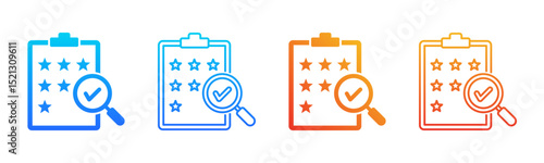 Evaluation icon sheet multiple style collection