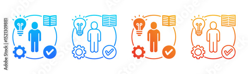 Competency icon sheet multiple style collection