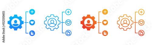 Competency icon sheet multiple style collection