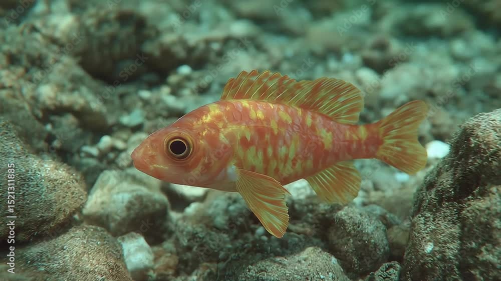 Orange Roughy Fish in its Underwater Habitat Orange Roughy Fish in its Underwater Habitat