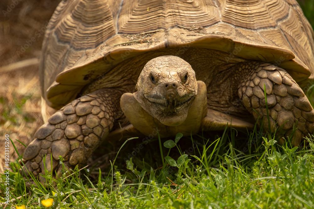 Naklejka premium Tortoise at Space Farms in New Jersey