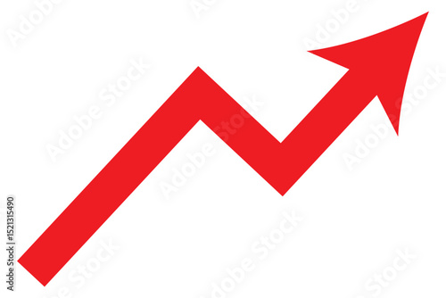 Graph going Up and Down sign with green and red arrows vector. Flat design vector illustration concept of sales bar chart symbol icon with arrow moving down and sales bar chart with arrow moving up