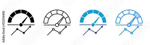 Performance Metrics icon sheet multiple style collection