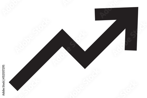 Graph going Up and Down sign with green and red arrows vector. Flat design vector illustration concept of sales bar chart symbol icon with arrow moving down and sales bar chart with arrow moving up