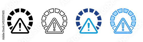 Risk icon sheet multiple style collection