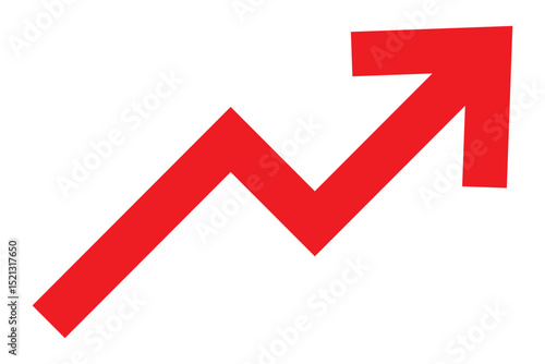 Graph going Up and Down sign with green and red arrows vector. Flat design vector illustration concept of sales bar chart symbol icon with arrow moving down and sales bar chart with arrow moving up