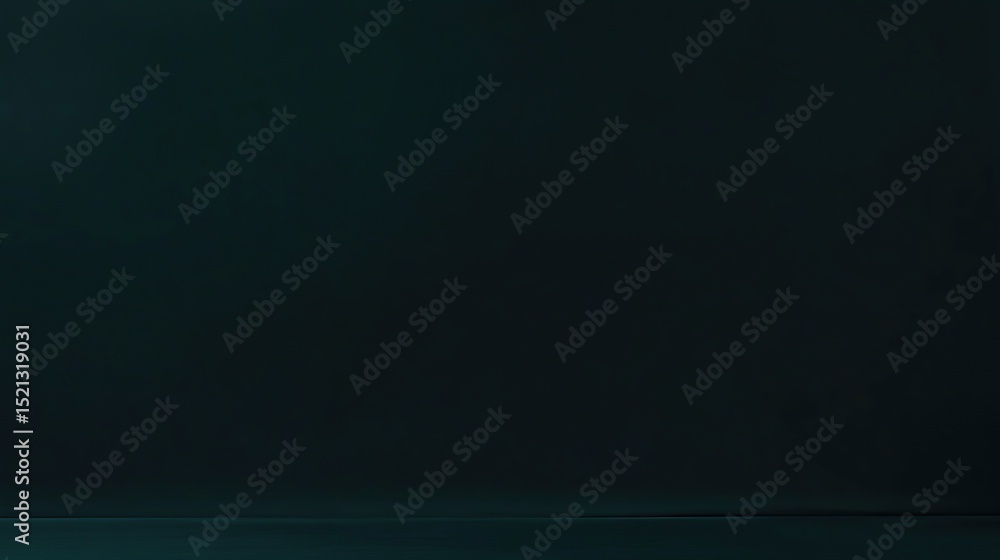 Obraz premium Dark green studio backdrop, empty space, subtle light, product placement