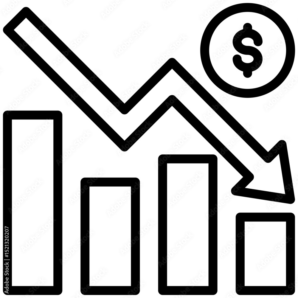 Recession icon for bankruptcy , website, application, printing, document, poster design, etc Recession icon for bankruptcy , website, application, printing, document, poster design, etc