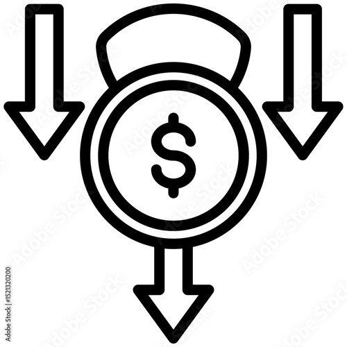 Burden  icon for bankruptcy , website, application, printing, document, poster design, etc