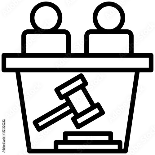 Judge  icon for bankruptcy , website, application, printing, document, poster design, etc