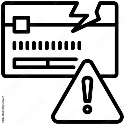 Crisis  icon for bankruptcy , website, application, printing, document, poster design, etc