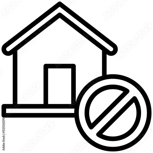 Eviction  icon for bankruptcy , website, application, printing, document, poster design, etc