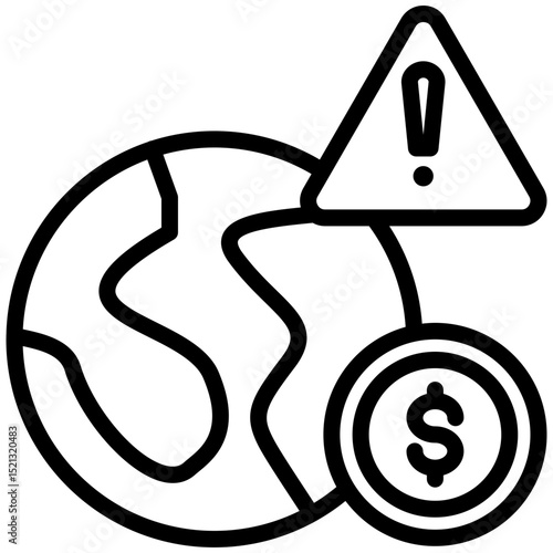 Meltdown  icon for bankruptcy , website, application, printing, document, poster design, etc