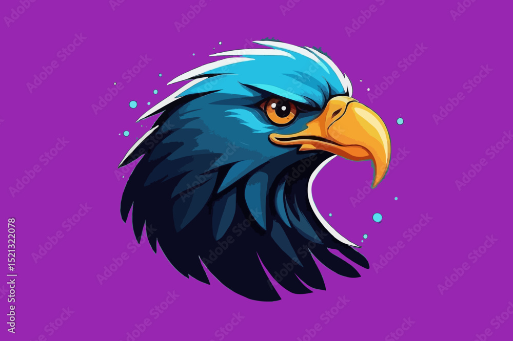 Fototapeta premium powerful eagle mascot gaming logo - esports avatar design