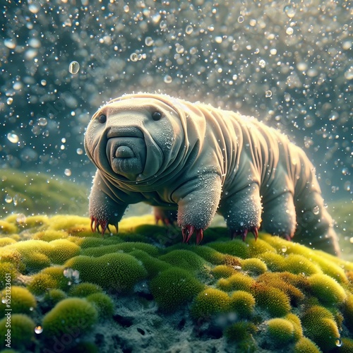 A tardigrade moss tile