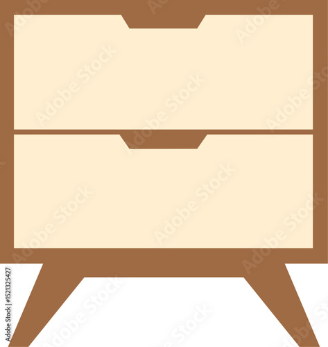 wooden nightstand illustration