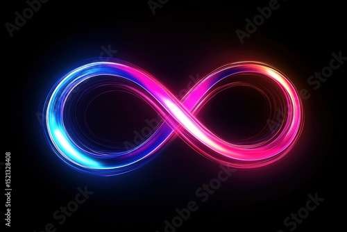 neon modern conceptual light design effect, infinity energy space loop magic motion shapes laser,