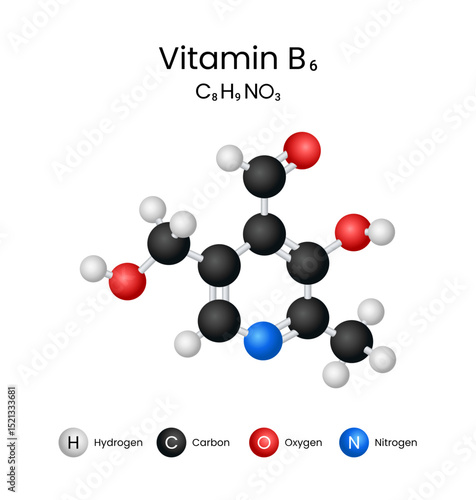 Vitamin B6 Molecular Structure Representation