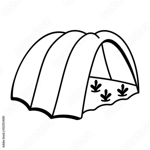 A drawing style icon of frost protection
