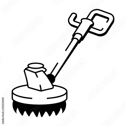 A sketchy style icon of lawn trimmer
