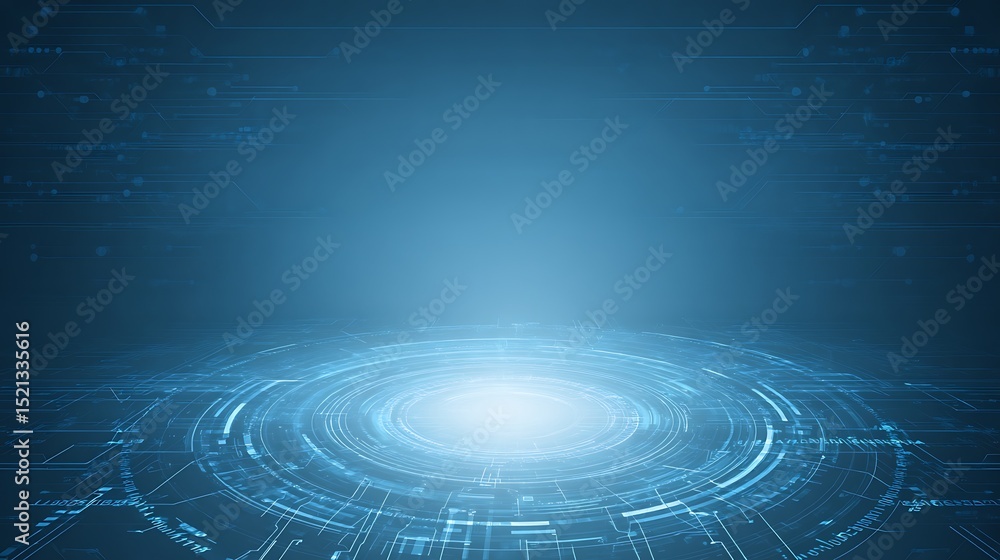 Obraz premium Abstract technology platform with digital lines