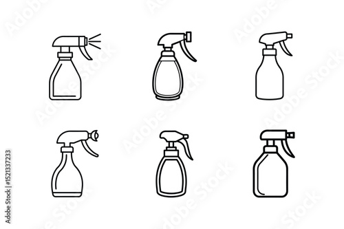 sprayer line art vector illustration