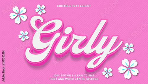 Editable girly text effects