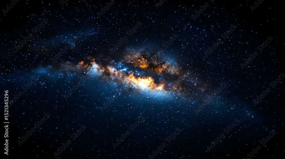 Fototapeta premium Stunning Space Nebula Against Starry Night Sky